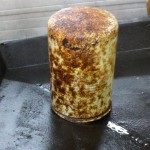 photo of dirty oil filter